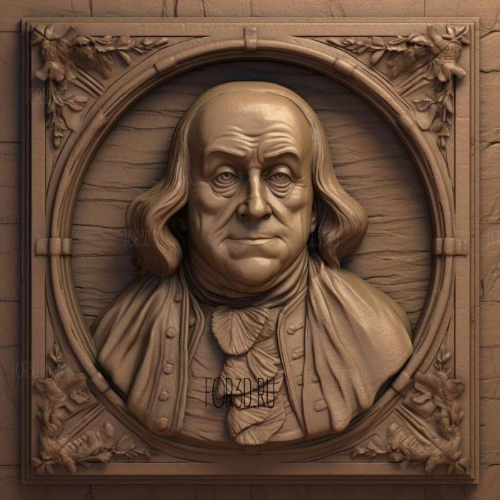 Ben Franklin 1 stl model for CNC